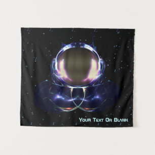 Tapete De Parede Astronauta Fractal