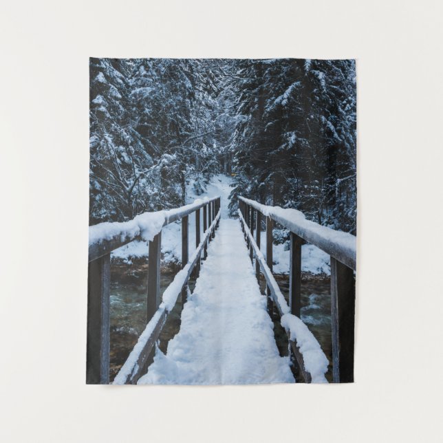 Tapete De Parede Atravessando o rio no inverno (Frente)