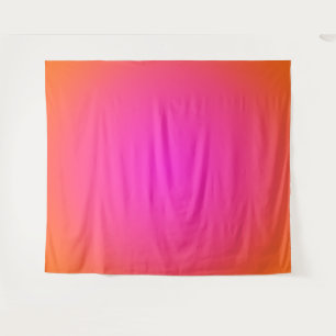 Tapete De Parede Aura Ombre Laranja Brilhante e Rosa Magenta Quente