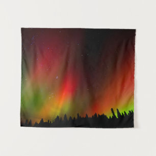 Tapete De Parede Aurora Boreal e árvores