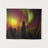 Aurora Boreal e Árvores
