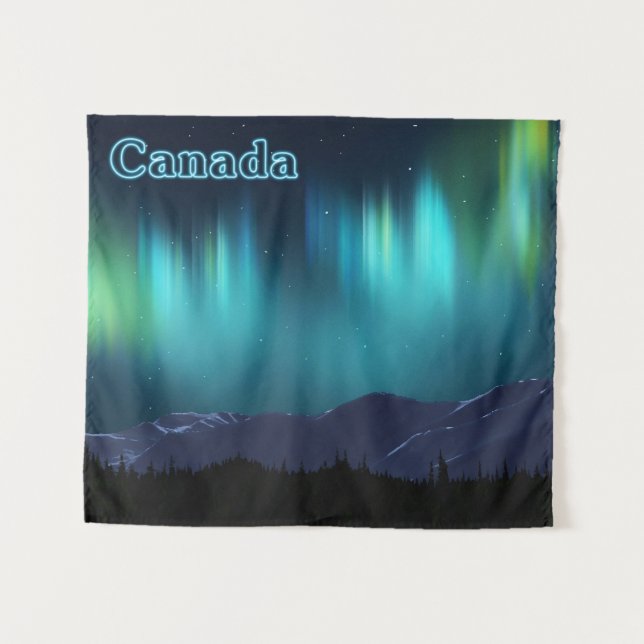 Tapete De Parede Aurora Borealis - Canadá (Frente (Horizontal))