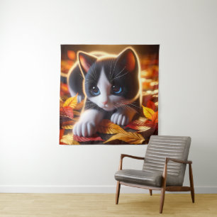 Tapete De Parede Autumn Kitten Tapestra