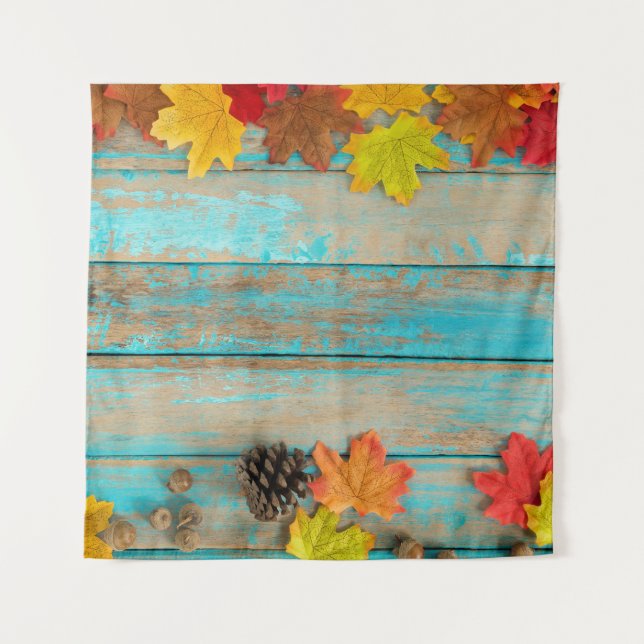 Tapete De Parede Autumn Maple: Pinecone Nature Frame. (Frente)