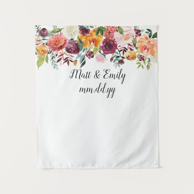 Tapete De Parede Autumn Photo Booth, Casamento outono Backdrop Deco (Frente)