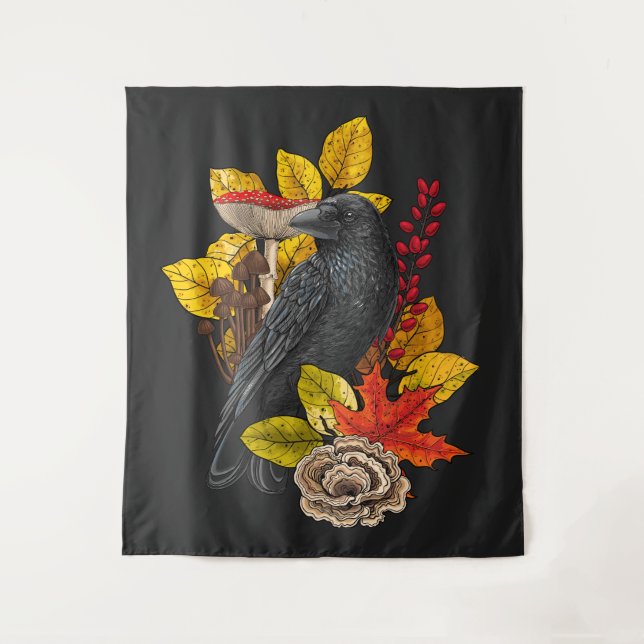 Tapete De Parede Autumn raven 2 (Frente)