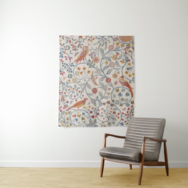 Tapete De Parede Aves e Flores, William Morris (In Situ)