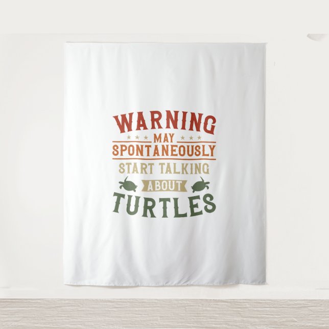 Tapete De Parede Aviso de Tartaruga do Mar de maio (Frente)