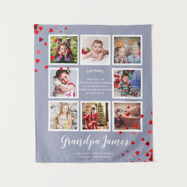 Tapete De Parede Avô POEM Photo Collage Gifes do Vovô (Frente)