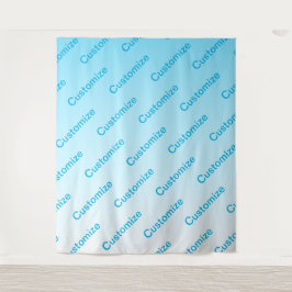 Tapete De Parede Azul-céu (cor alterável!) Padrão de volume e texto