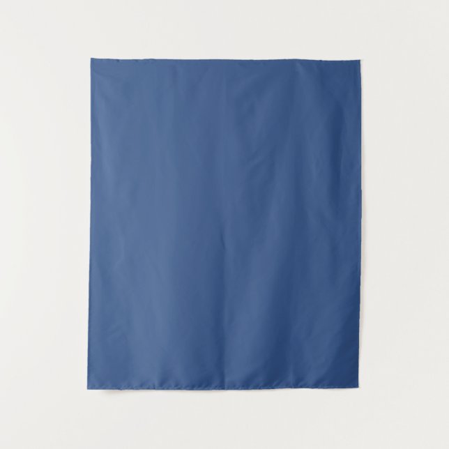 Tapete De Parede Azul Clássico Cor Sólida Simples (Frente)
