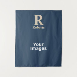 Tapete De Parede Azul Clássico E Vanilla Inicial/Primeiro/Nome Da F