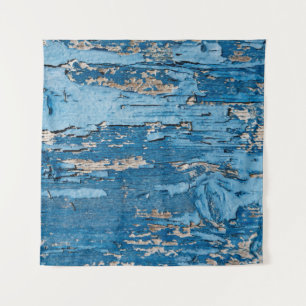 Tapete De Parede Azul de Vintage: Textura Antiga de Madeira