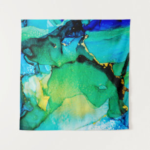 Tapete De Parede AZUL PERSA, verde chartreuse. Arte muito bonita