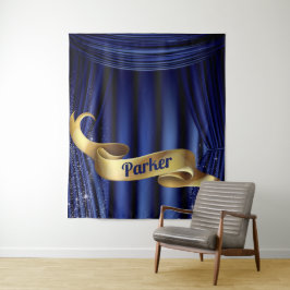 Tapete De Parede Azul Real Ouro Príncipe Personalizado