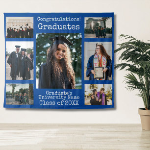 Tapete De Parede Azul Universitário Parabéns Graduados Foto