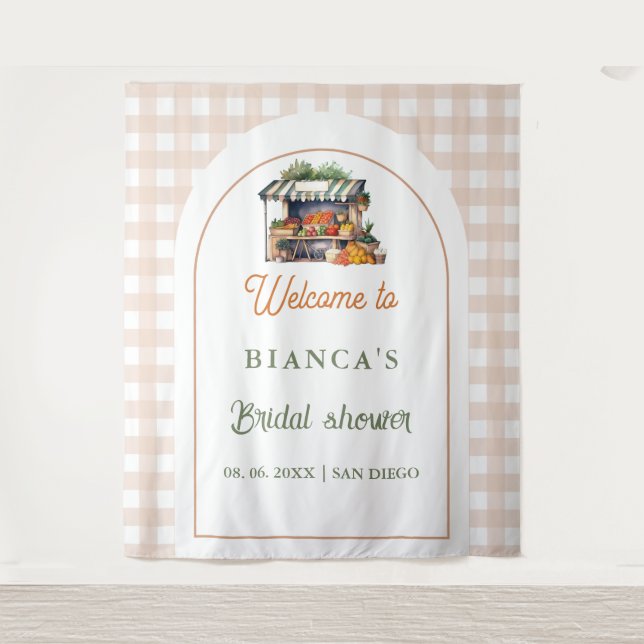 Tapete De Parede Azulejo Azul Mediterrâneo Arco de boas-vindas chá  (Frente)