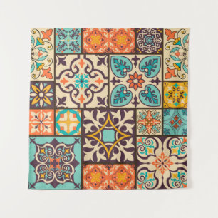 Tapete De Parede Azulejo Colorido de Patchwork Islam Motifs