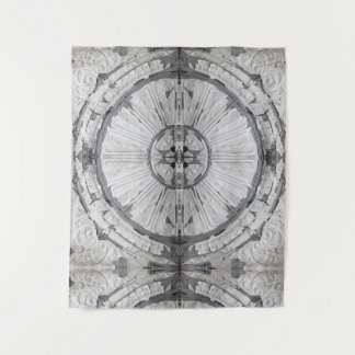 Tapete De Parede Azulejo de Teto de Quarto de Círculo Branco Antigo