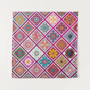 Tapete De Parede Azulejos da Bohemian Mandala em Marrocos