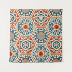 Tapete De Parede Azulejos de cerâmica de hexágono com padrão dec