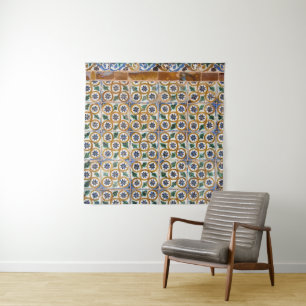 Tapete De Parede Azulejos espanhóis #2 #viagem #padrão #parede #art
