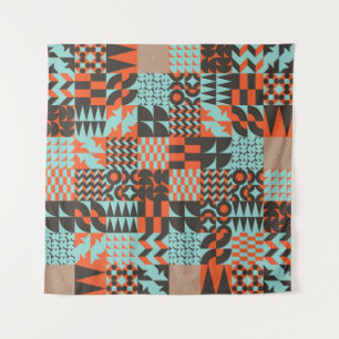 Tapete De Parede Azulejos geométricos mosaicos, padrão elegante sem