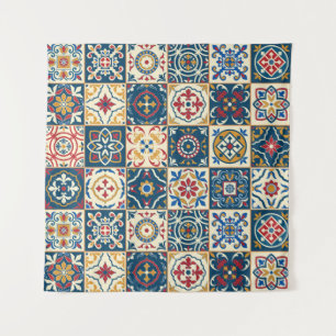 Tapete De Parede Azulejos marroquinos coloridos, um padrão perfeito