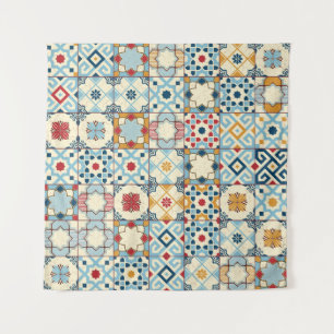 Tapete De Parede Azulejos marroquinos, um padrão perfeito e colorid