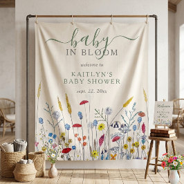 Tapete De Parede Baby in Bloom Wildflower Meadow Baby Shower