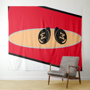 Tapete De Parede Baby RoomCUTE_RED_WHITE_BLACK_ RMDESIGNFLO55 