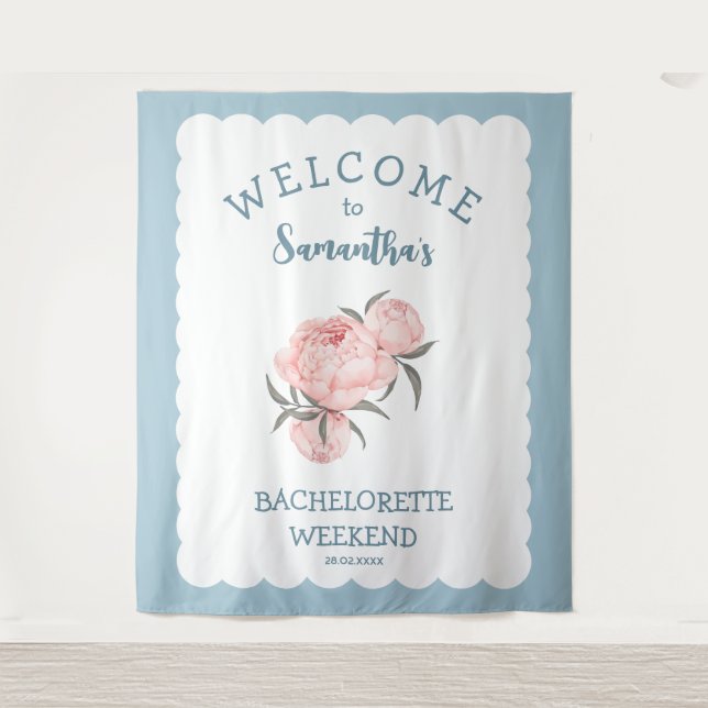 Tapete De Parede Bachelorreia Rosa Floral (Frente)