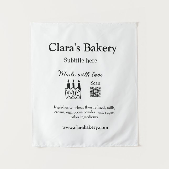 Tapete De Parede Bagaço de padaria adiciona ingredientes feitos com (Frente)