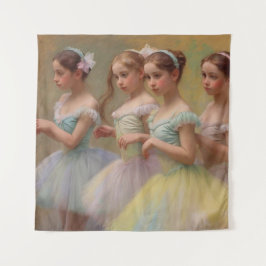 Tapete De Parede Bailarinas en el estilo de Degas en tonos suaves