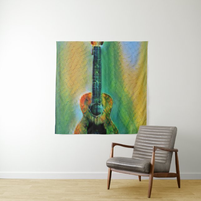 Tapete De Parede Baixo Cute Guitarra (In Situ)
