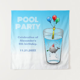 Tapete De Parede Baleia pronta para festa de aniversário