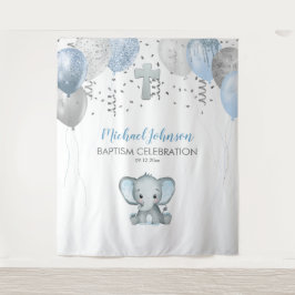 Tapete De Parede Balões de Elefante Aquarela Batismo