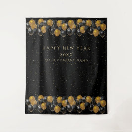 Tapete De Parede Balões Pretos Dourados Adereços para Festa de Ano 