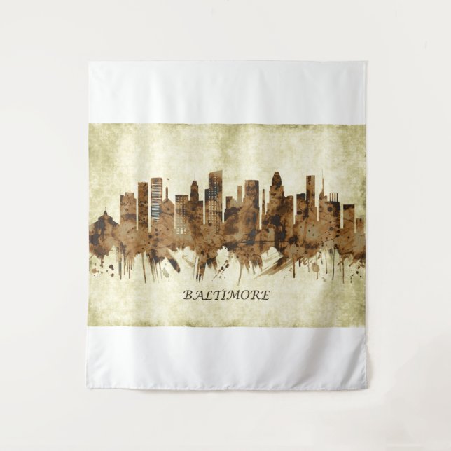Tapete De Parede Baltimore Maryland Cityscape (Frente)