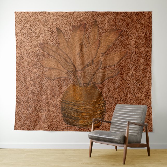 Tapete De Parede Banana deixa cobertura de cobre (In Situ (Horizontal))