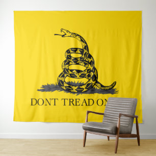 Tapete De Parede Bandeira Amarela Clássica de Gadsden Não Pise em M