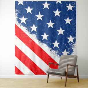 Tapete De Parede Bandeira Americana Camisa Estrelas Patriótica dos