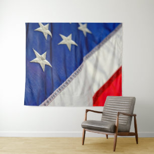 Tapete De Parede Bandeira Americana EUA Vermelha Branca Azul