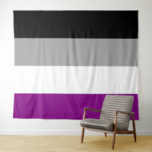 Tapete De Parede Bandeira Assexual Extra Grande LGBT