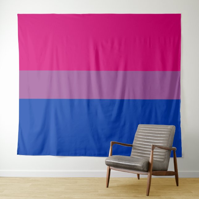 Tapete De Parede Bandeira Bissexual LGBT Extra Grande (In Situ (Horizontal))