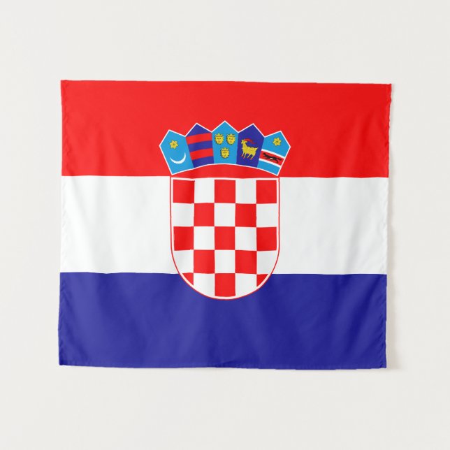 Tapete De Parede Bandeira da Croácia (Frente (Horizontal))