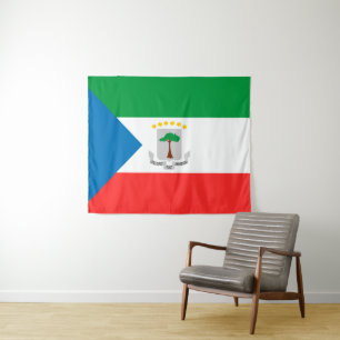 Tapete De Parede Bandeira da Guiné Equatorial