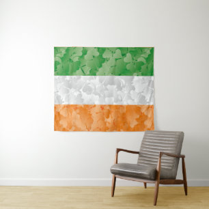 Tapete De Parede Bandeira da Irlanda com um padrão de pântanos
