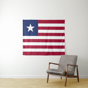 Tapete De Parede Bandeira da Libéria