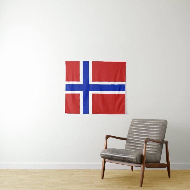 Tapete De Parede Bandeira da Noruega - Pequeno escandinavo (In Situ (Horizontal))